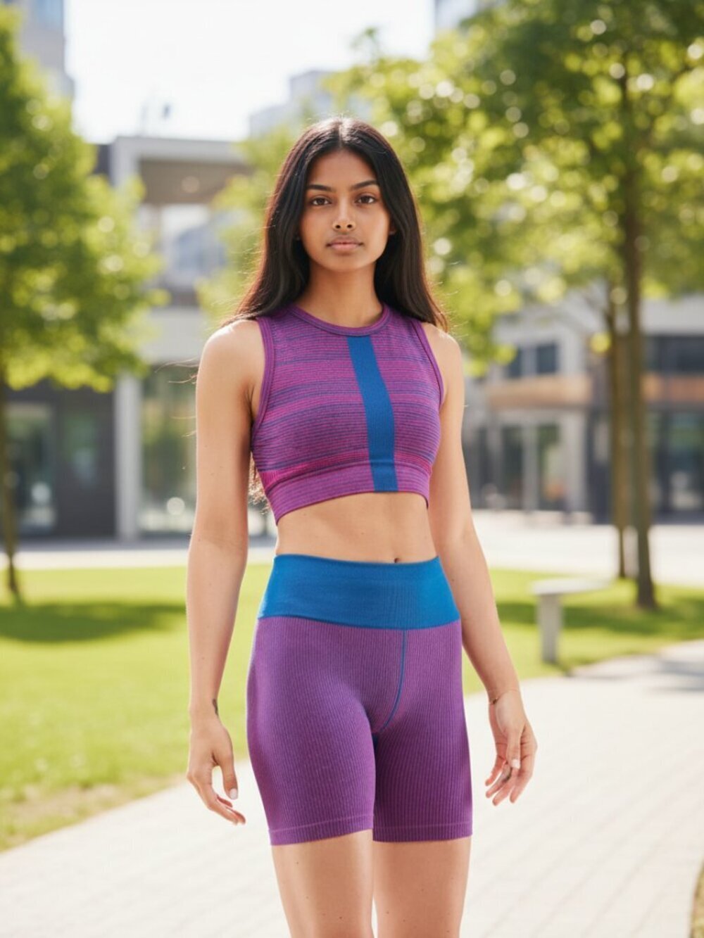 Fabletics High-Waisted Seamless Rib Shorts Size M